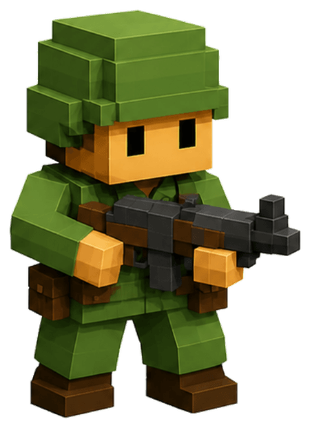 Wee War Mini infantry — green army